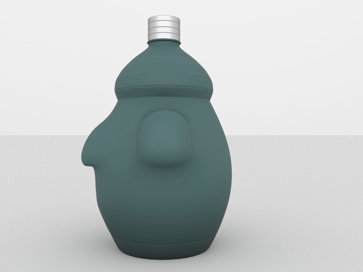 Bottle of water with the design of Mr Cho 3D model_2