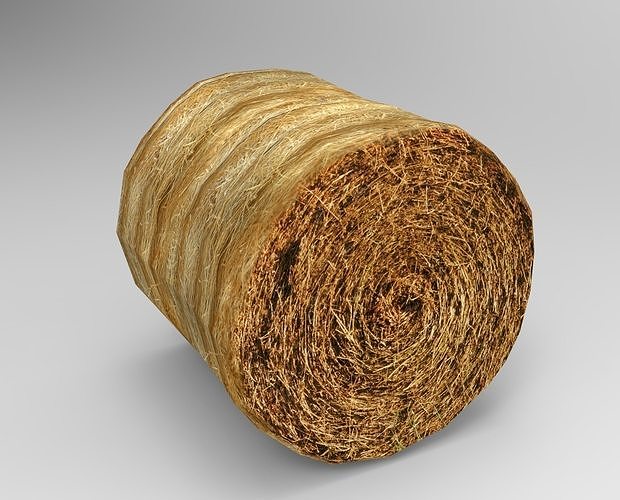 Hay Bale Low-poly 3D model Free low-poly 3D model