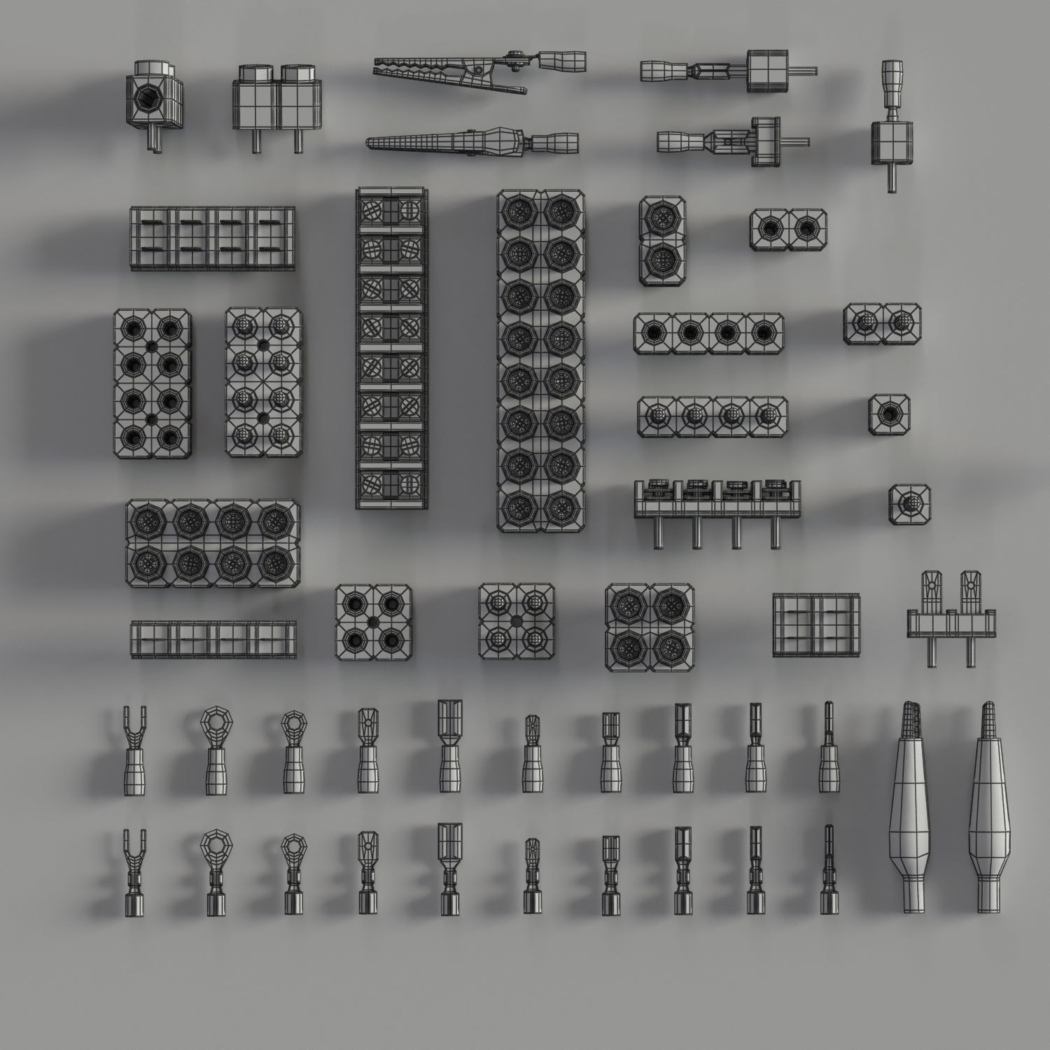Electrical components vol7 Low-poly 3D model_2
