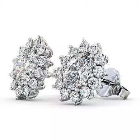 stl file halo diamond stud earrings gold - lincoln 3D print model_0