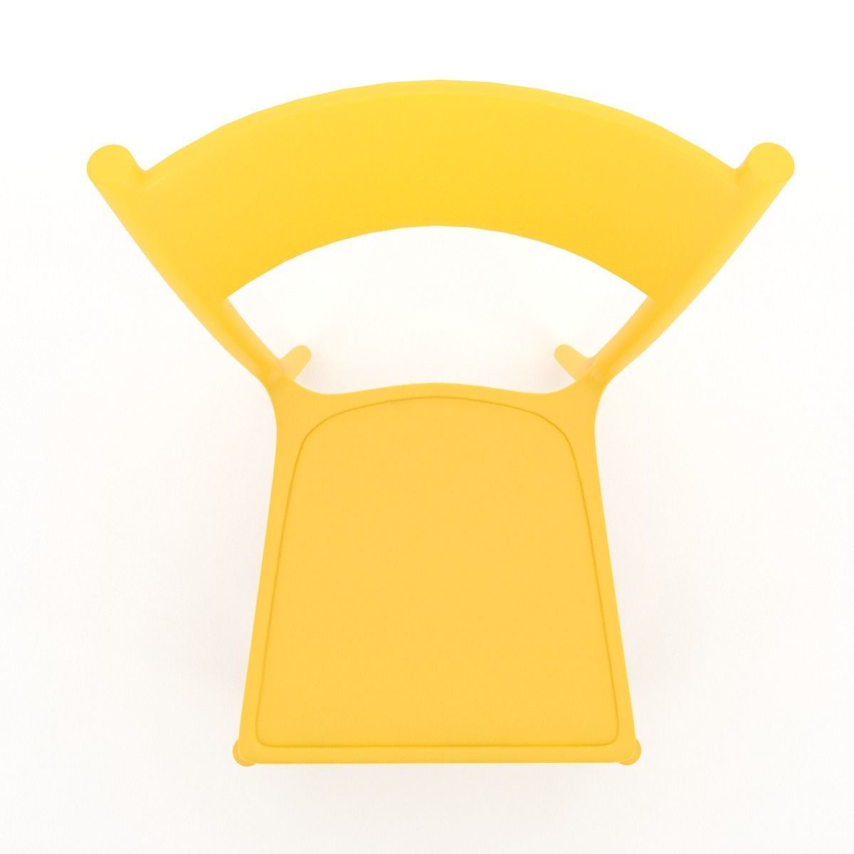 Chair Yellow 3D model_4
