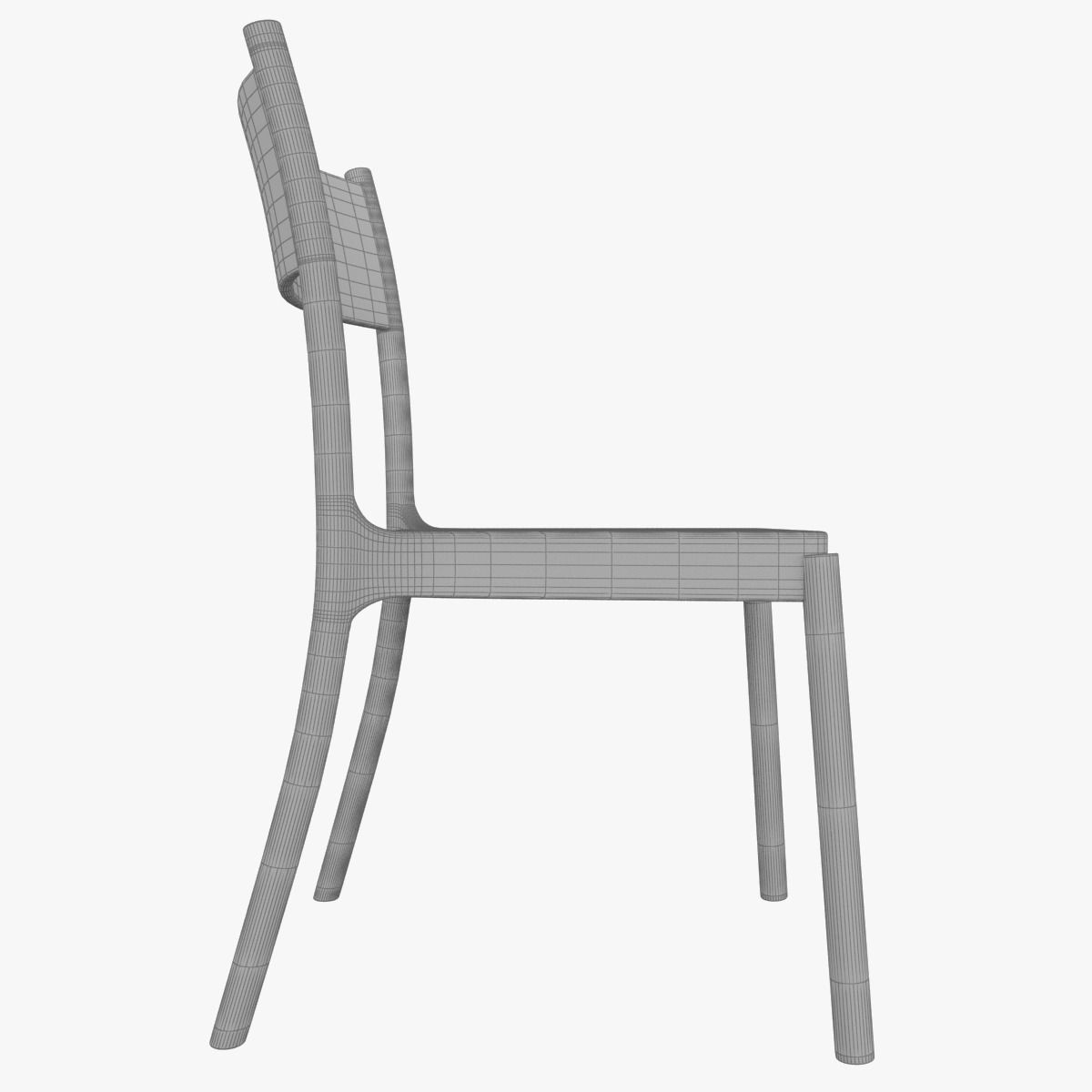 Chair Yellow 3D model_7