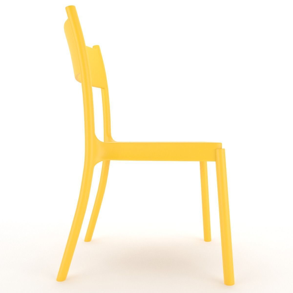 Chair Yellow 3D model_3