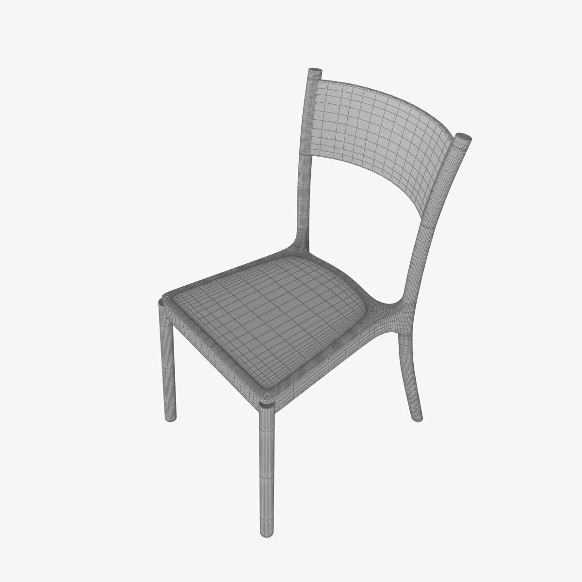 Chair Yellow 3D model_5