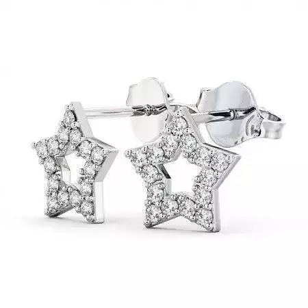 stl file diamond star stud earrings gold