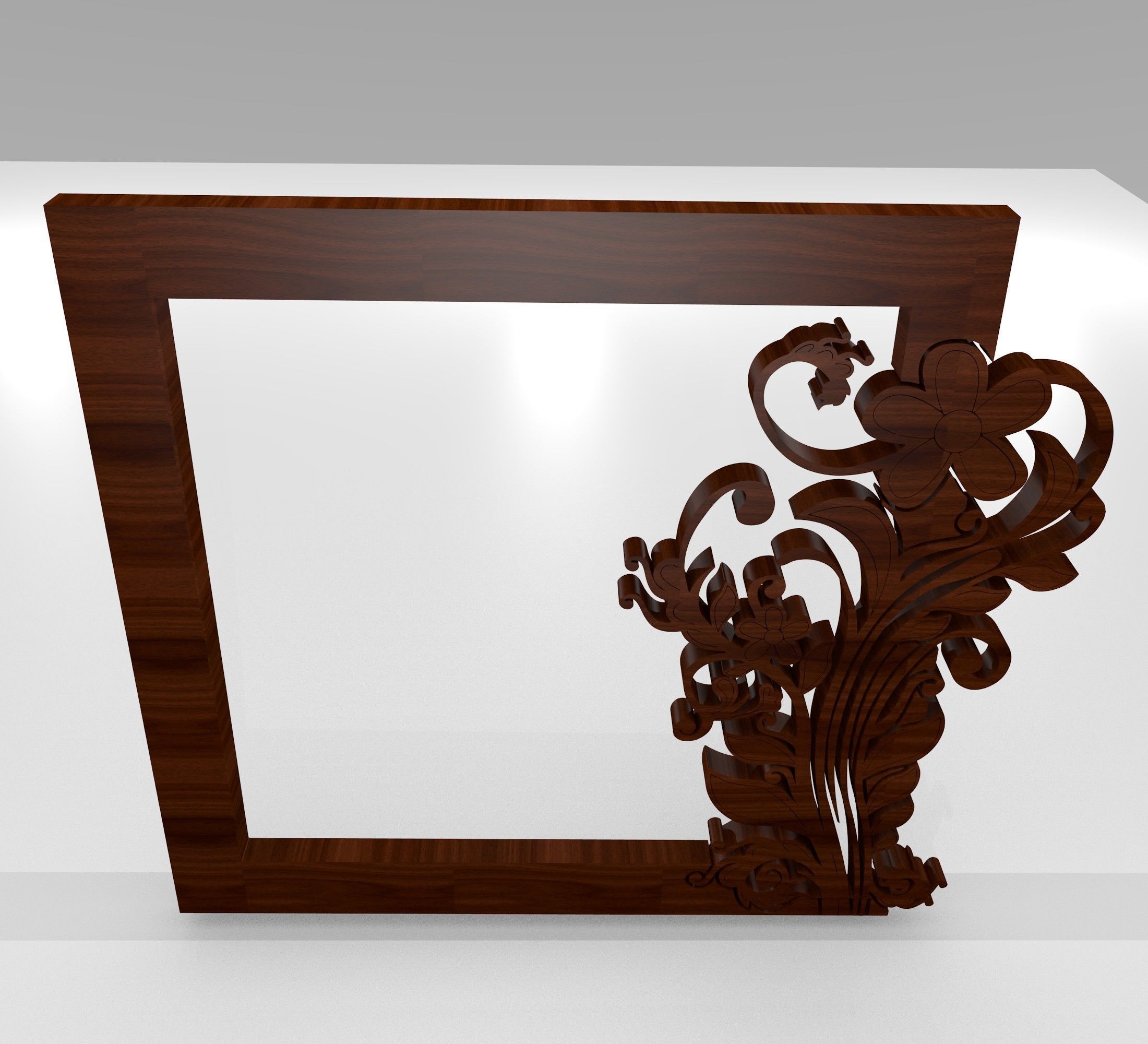 3D Rendering Ethnic Ornamental Frame Low-poly 3D model_4