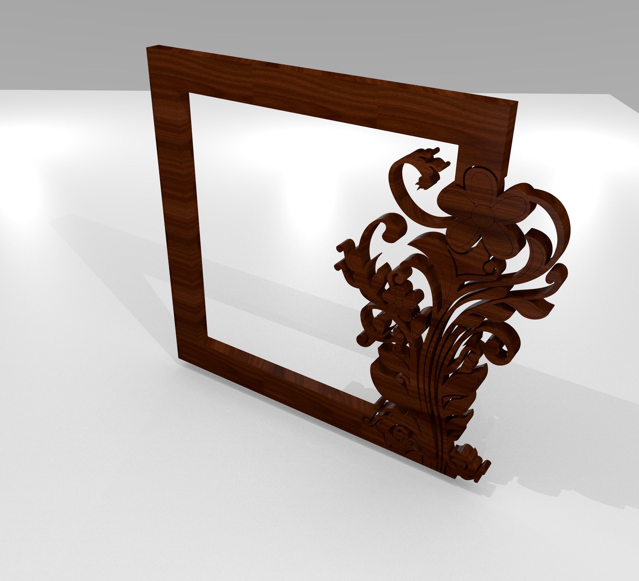 3D Rendering Ethnic Ornamental Frame Low-poly 3D model_6