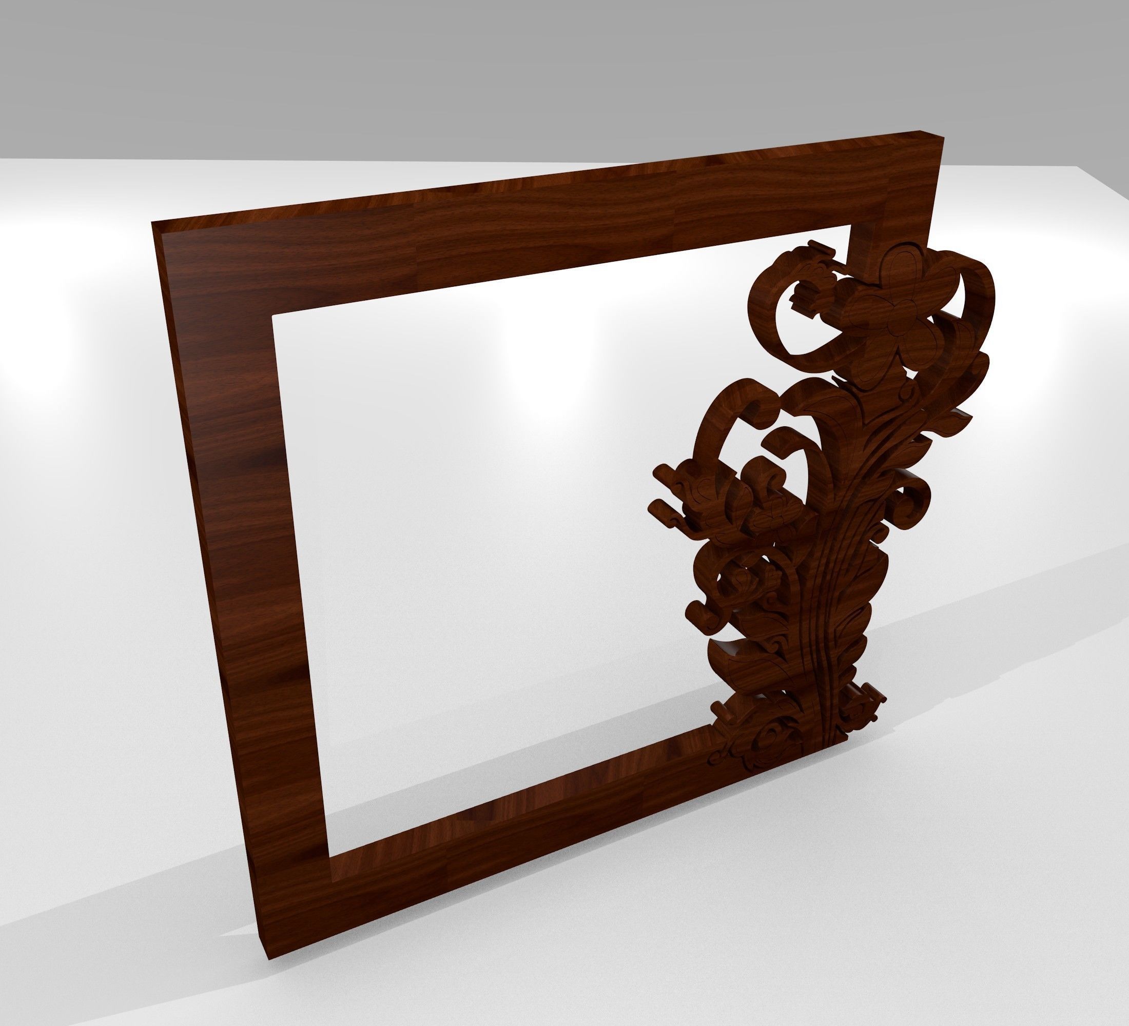 3D Rendering Ethnic Ornamental Frame Low-poly 3D model_5