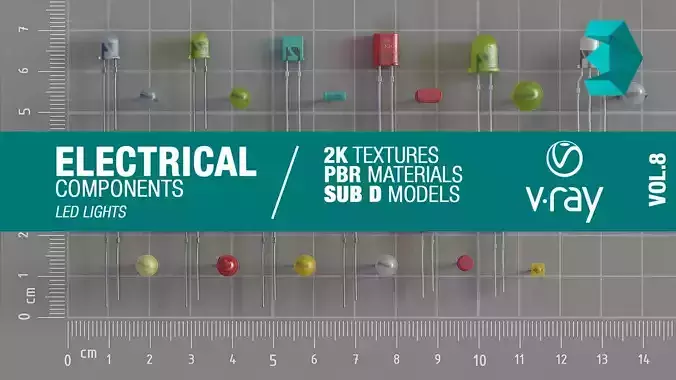 Electrical components vol8 Low-poly 3D model