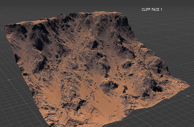 Terrain Cliff face 3D model