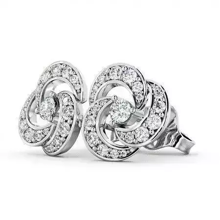 stl file diamond stud earrings gold