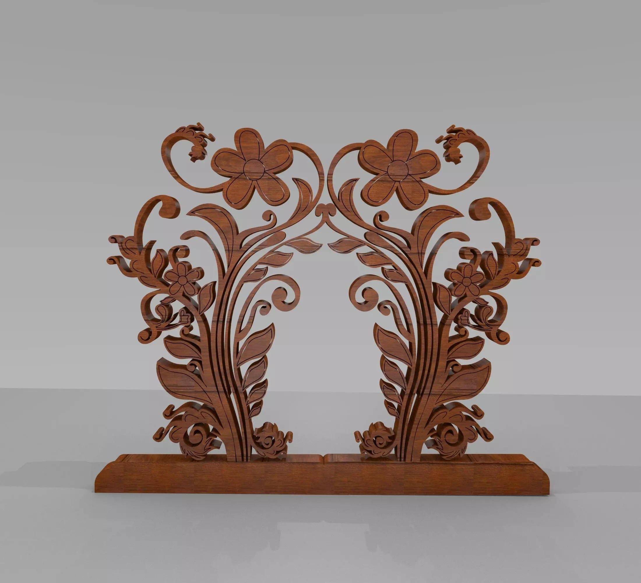 3D Rendering of Gapura Ornament Low-poly 3D model_0