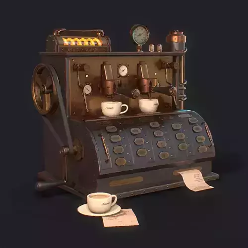 Vintage Espresso Machine 3D model