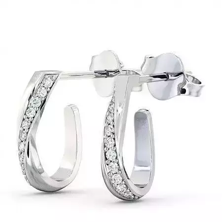 stl file diamond hoop earrings gold