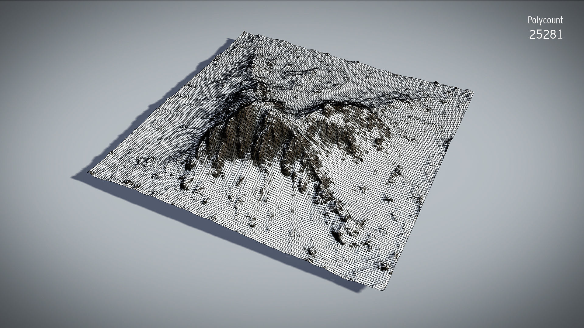 Mountain Winter and Summer Low-poly 3D model_8