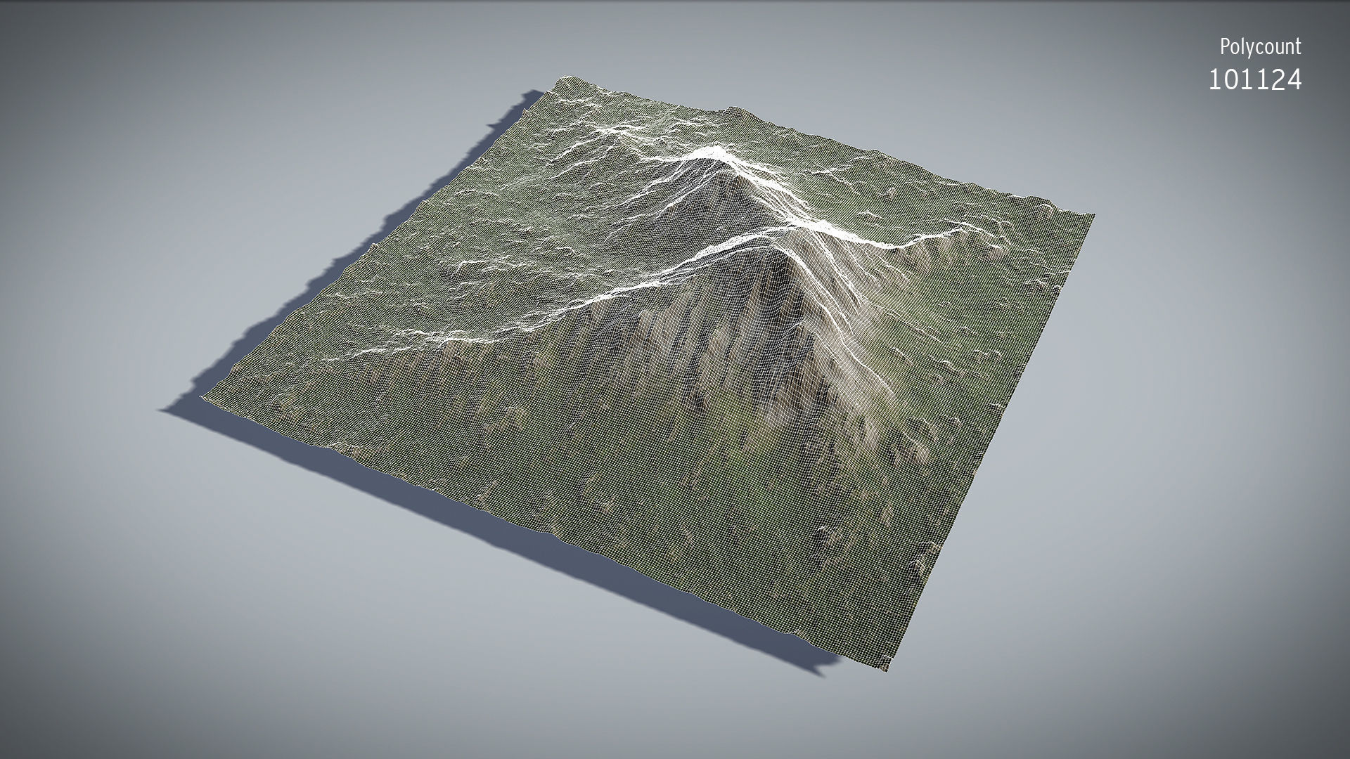 Mountain Winter and Summer Low-poly 3D model_7