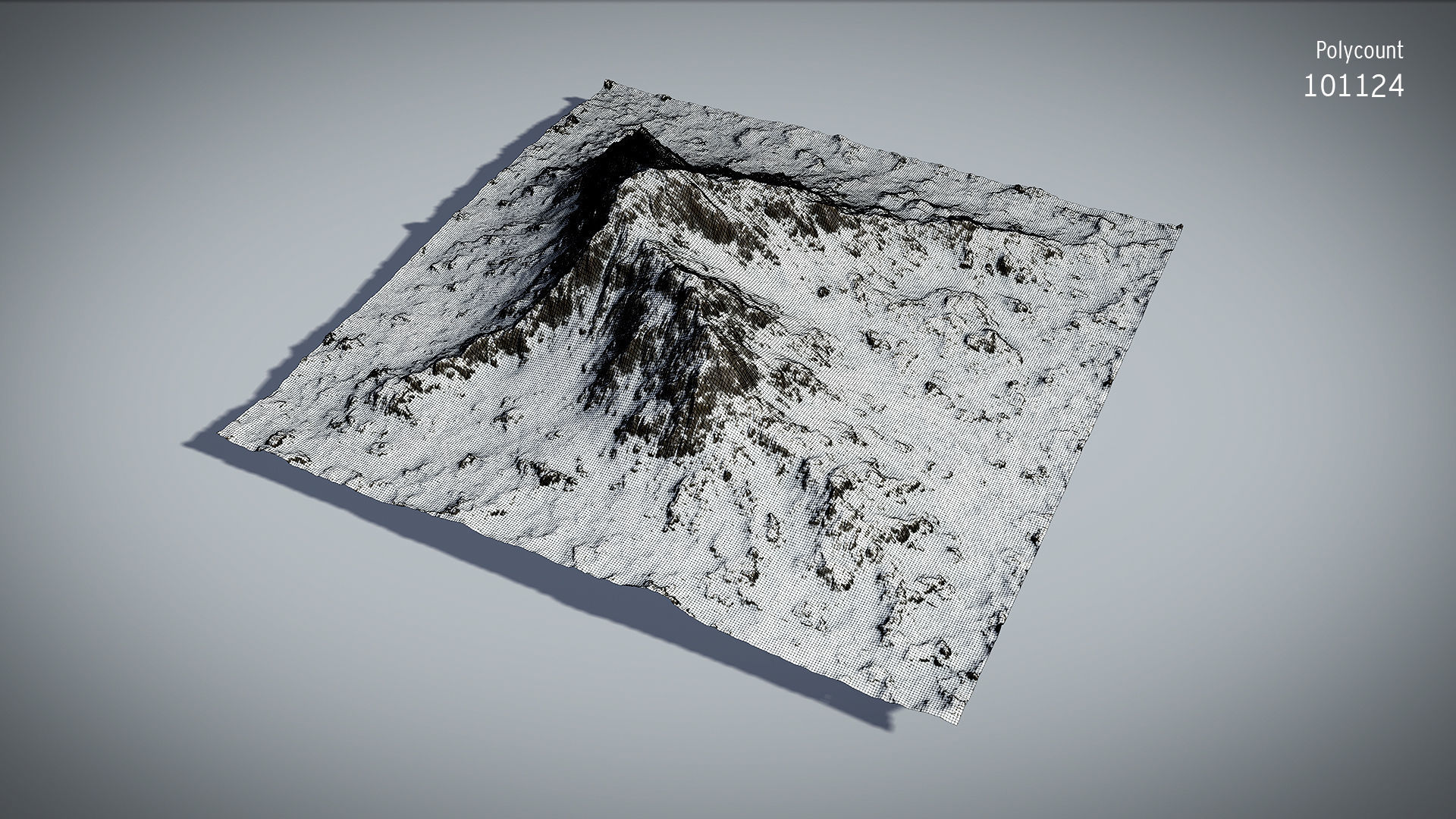 Mountain Winter and Summer Low-poly 3D model_9
