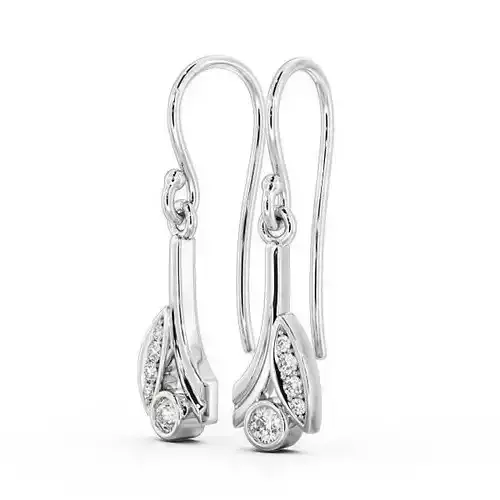 stl file two diamond earrings 3D print model