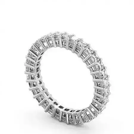 stl file princess cut diamond eternity ring gold
