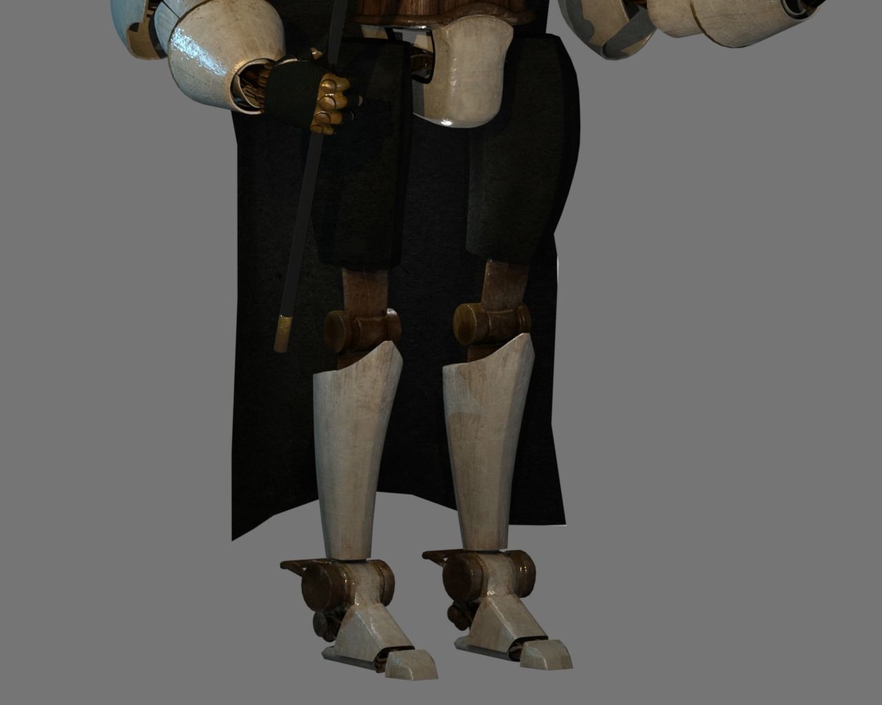 Steampunk Robot Low-poly 3D model_11