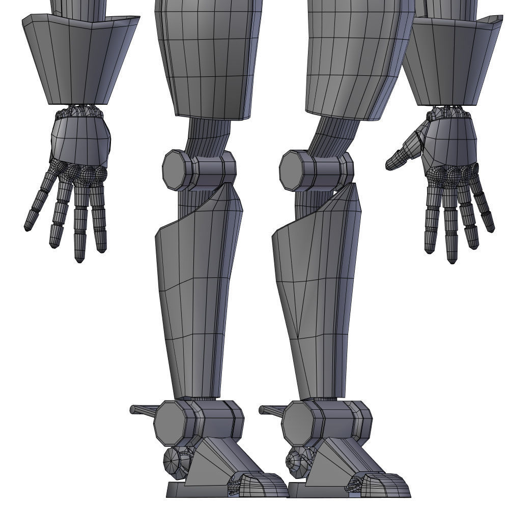 Steampunk Robot Low-poly 3D model_45