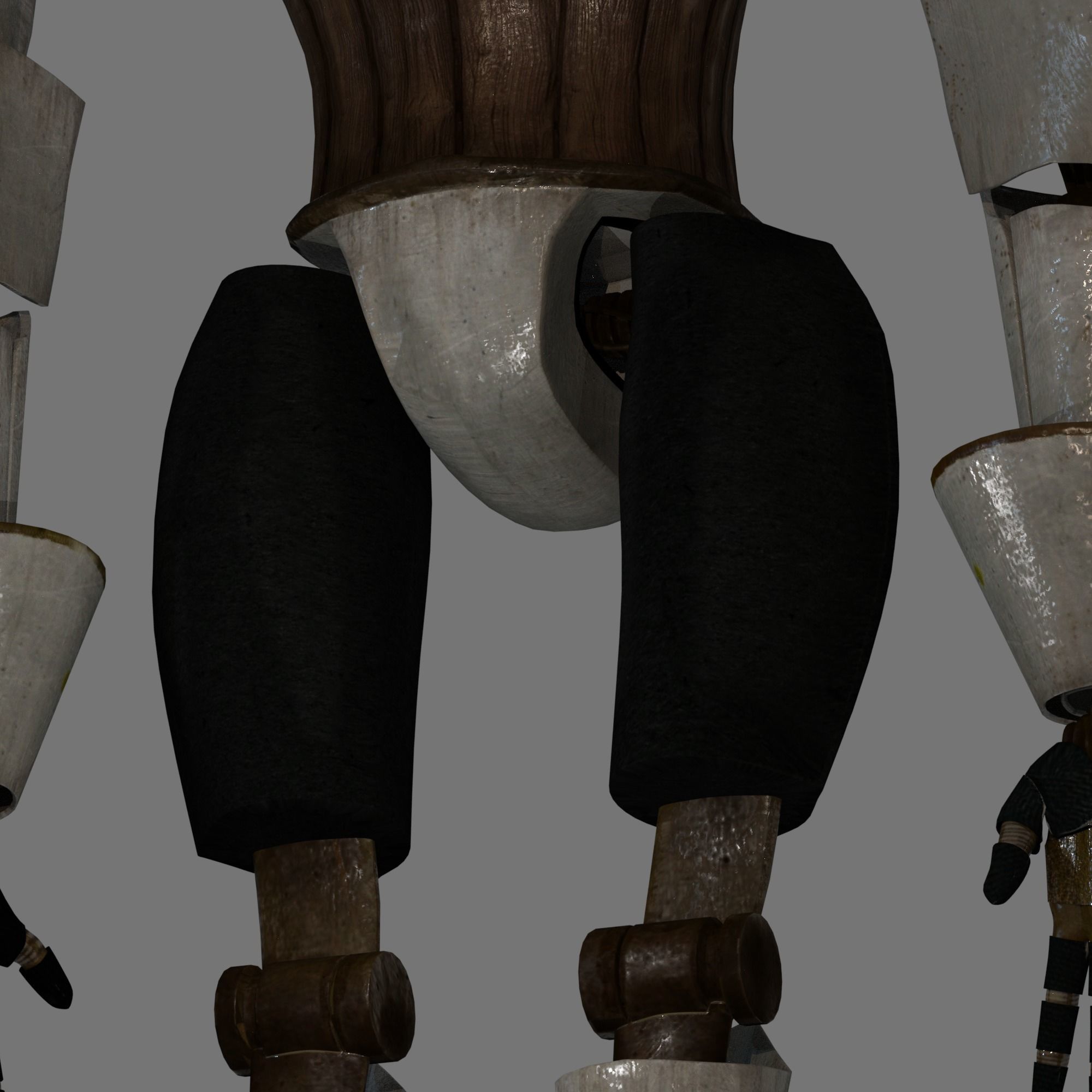 Steampunk Robot Low-poly 3D model_19