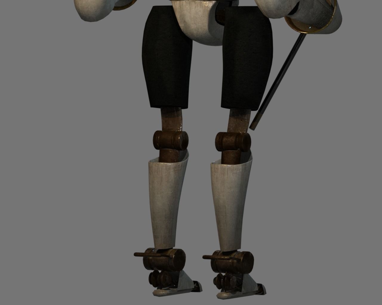 Steampunk Robot Low-poly 3D model_14