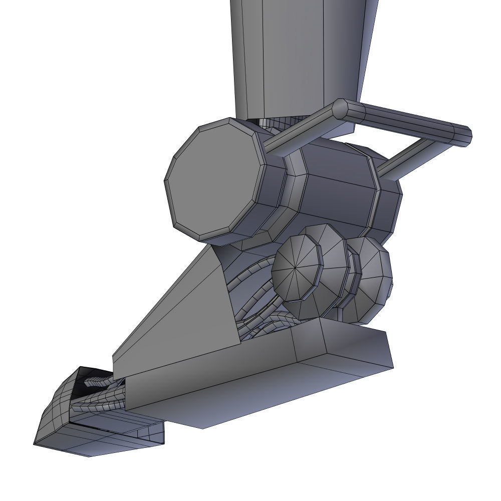 Steampunk Robot Low-poly 3D model_47