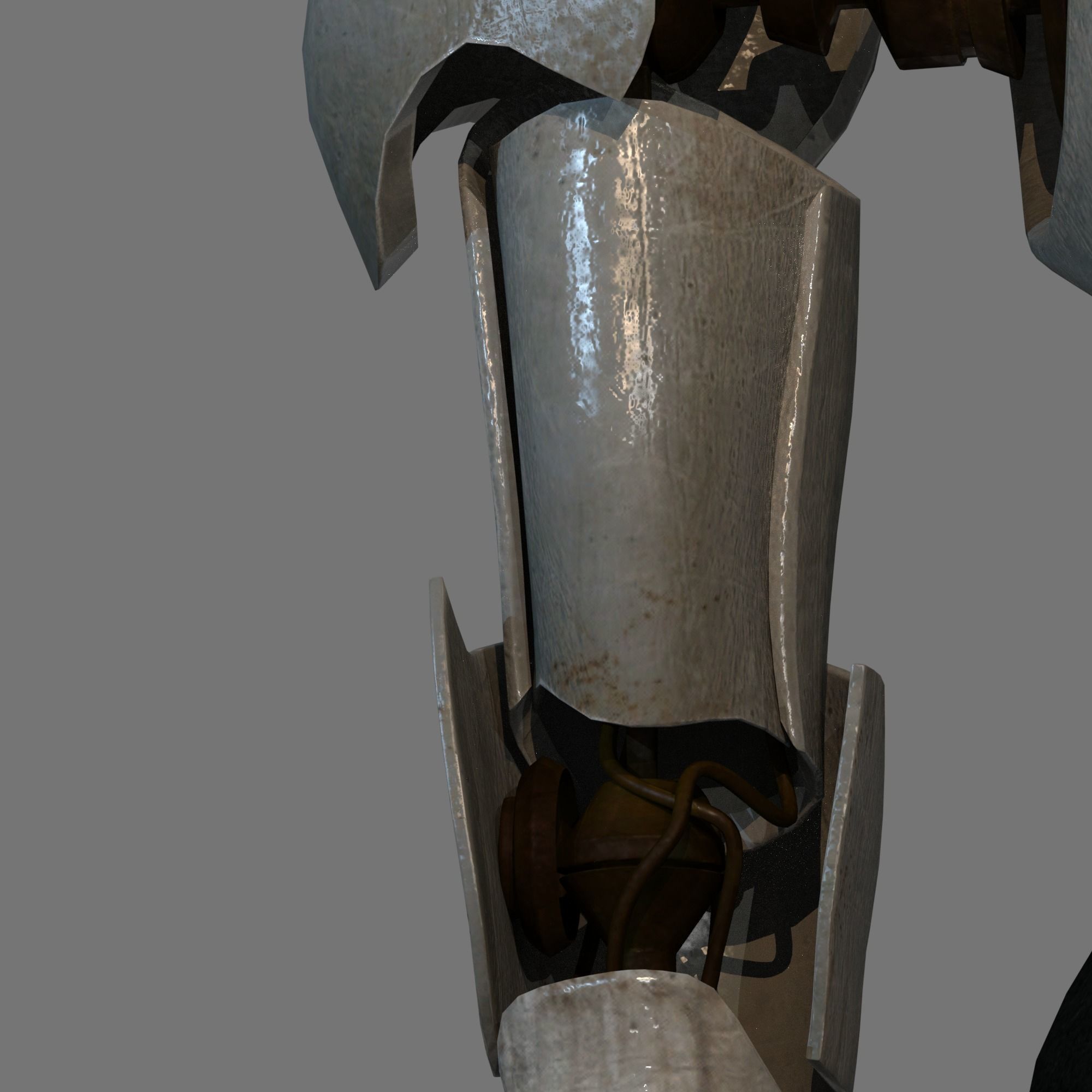 Steampunk Robot Low-poly 3D model_24