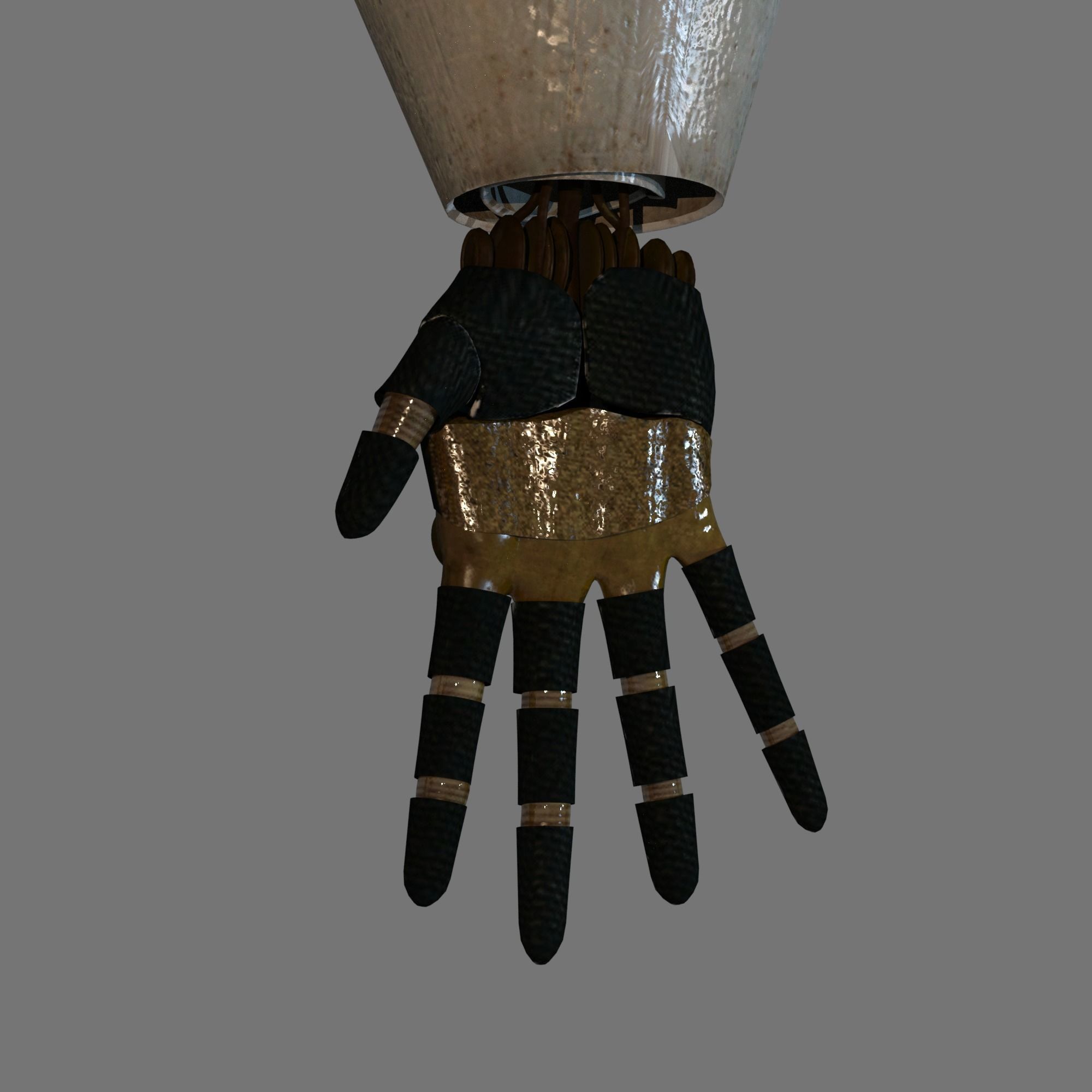 Steampunk Robot Low-poly 3D model_22