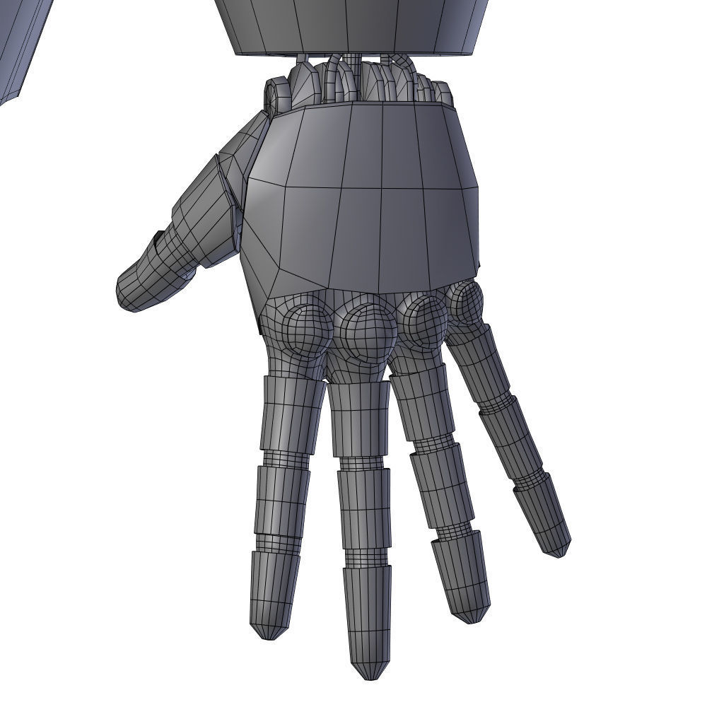 Steampunk Robot Low-poly 3D model_48