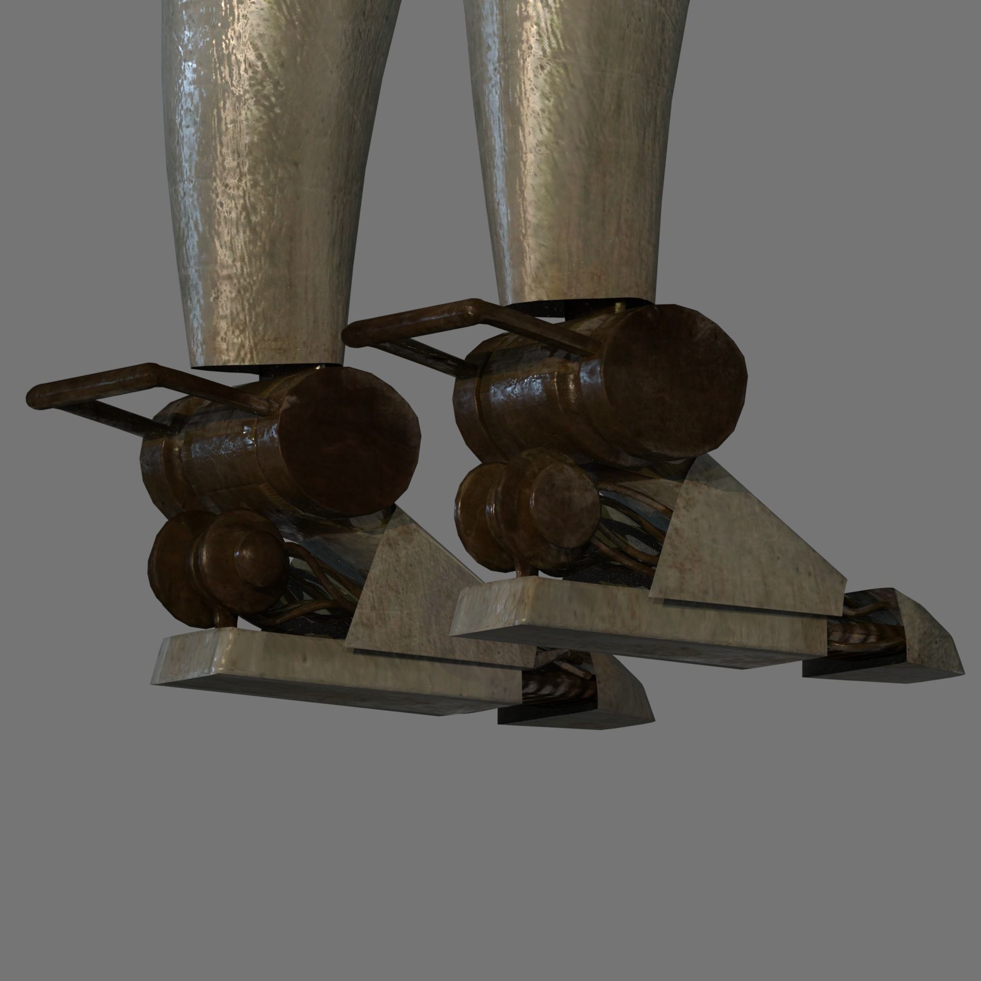 Steampunk Robot Low-poly 3D model_17