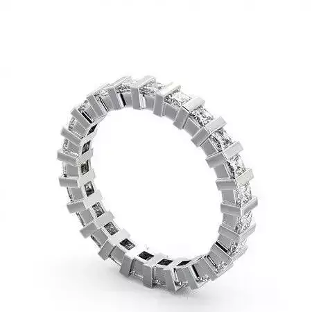 stl file princess cut diamond eternity ring