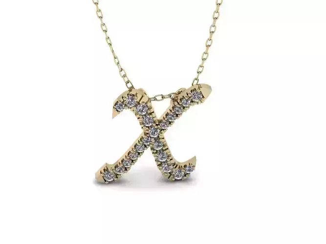 Pendant Alphabet Letter X