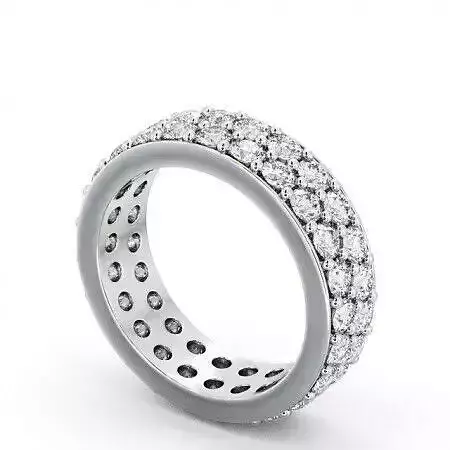 stl file diamond eternity ring with pave set diamonds in gold