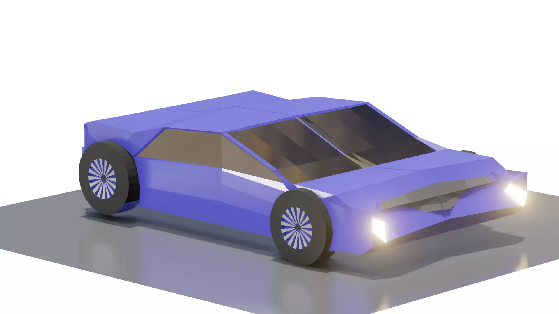 SportsCar origami car Free 3D model