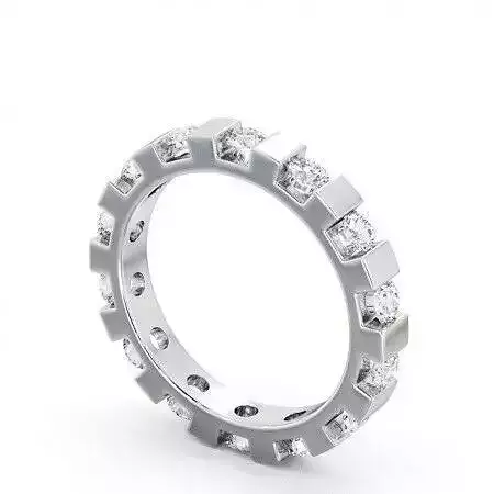 stl file gold eternity ring with round diamonds