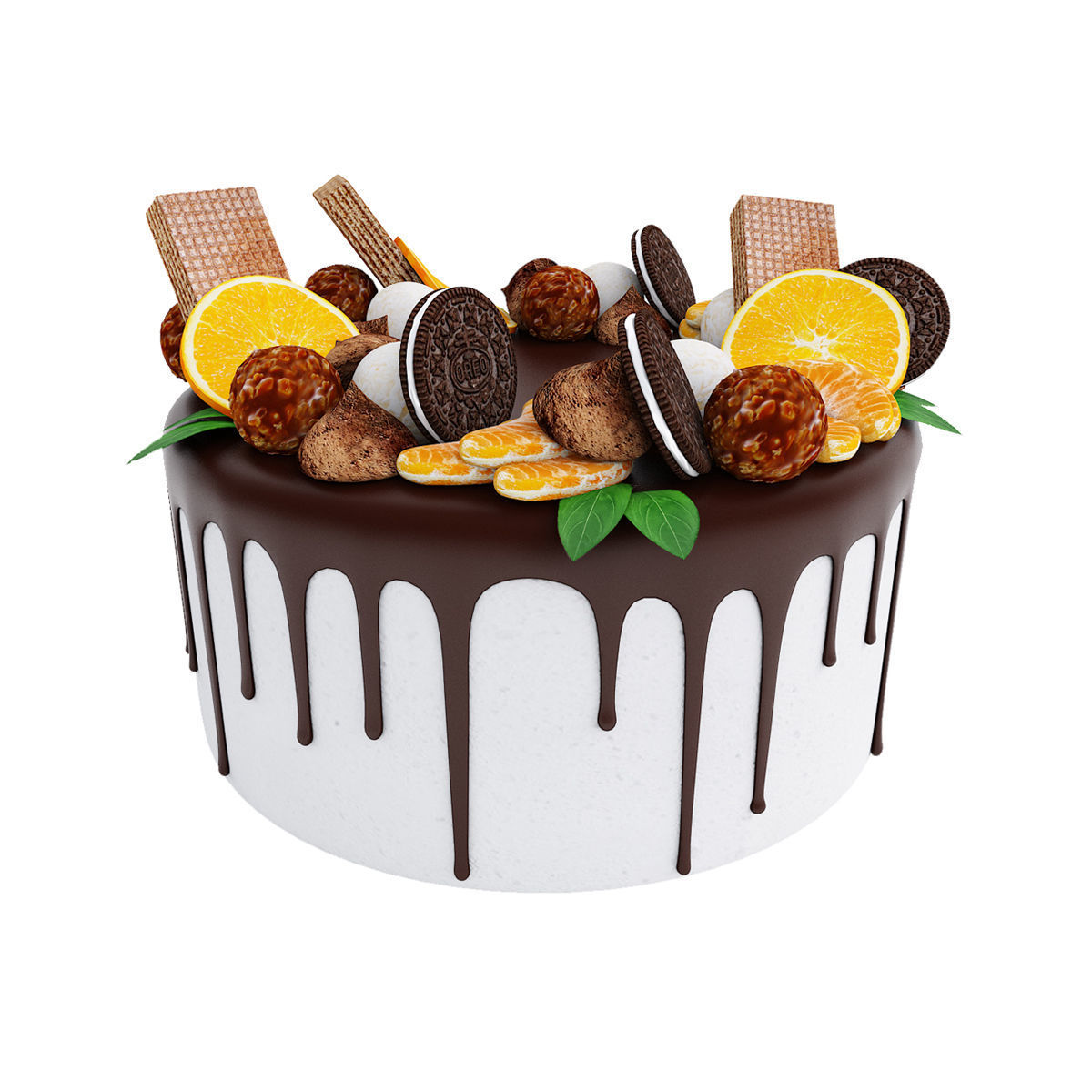 Cake with oreo cookies