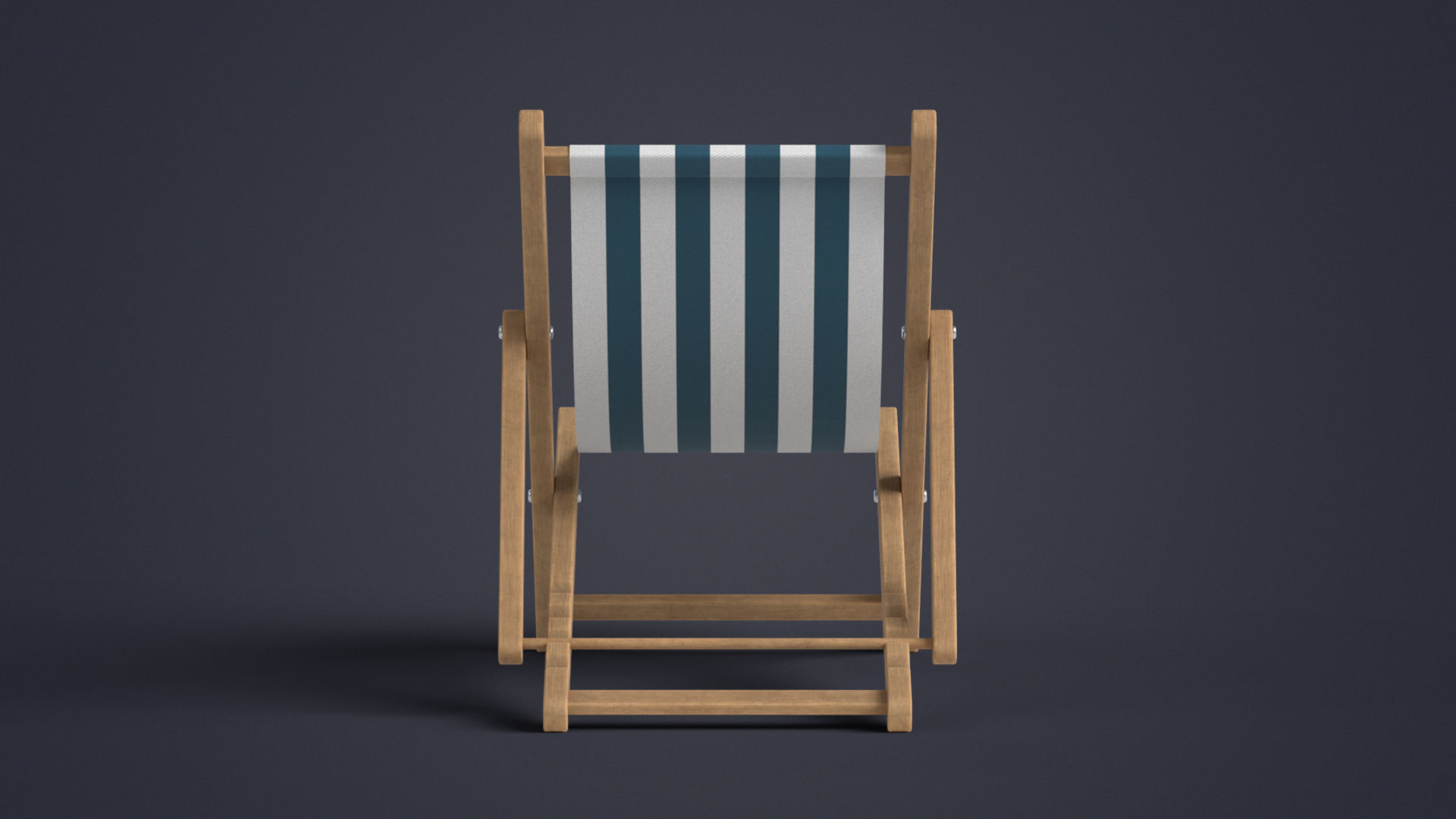 Beach Chair Deck Chair Low-poly 3D model_10