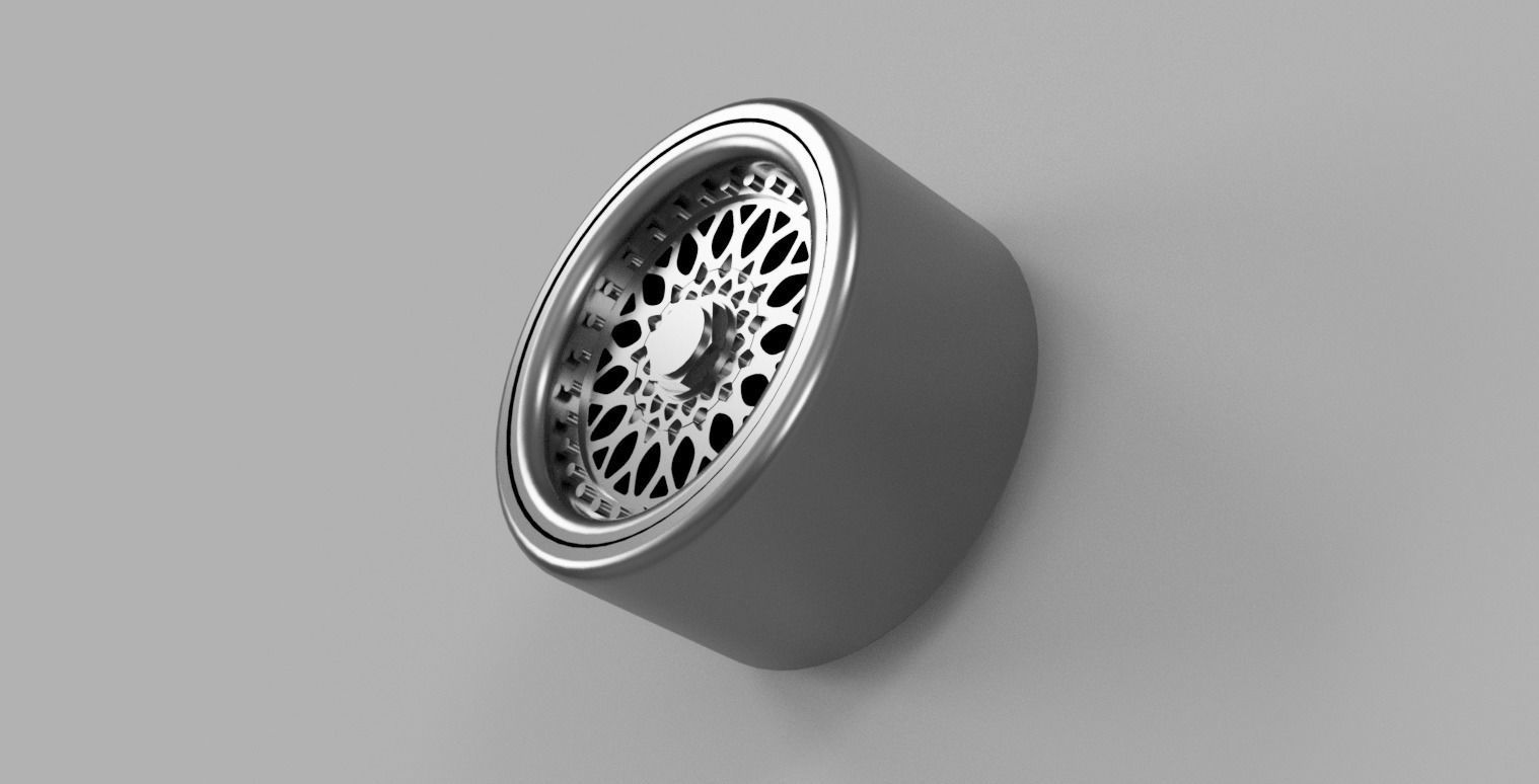 Wheel BBS 17 inch - miniature scale 1-64 Hotweels Greenlight 3D print model_1