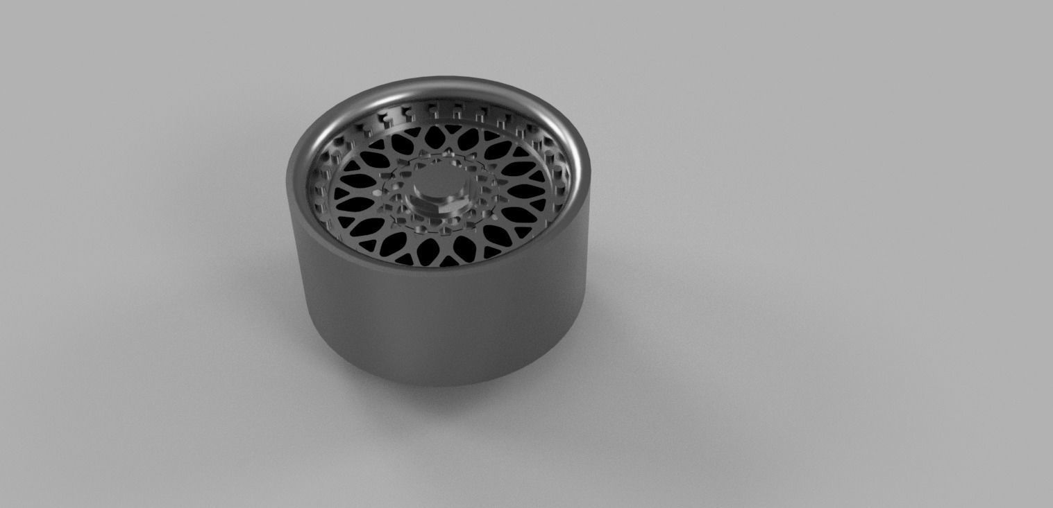 Wheel BBS 17 inch - miniature scale 1-64 Hotweels Greenlight 3D print model_3