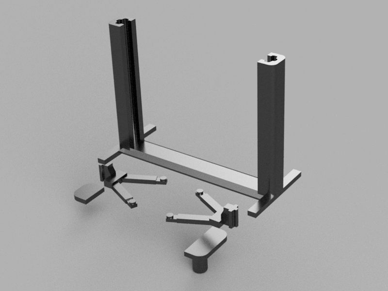 Power Lift Miniature Car Garage Diorama 1-43 3D print model 3D print model_1