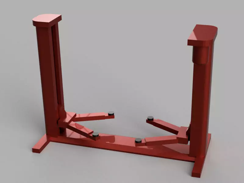 Power Lift Miniature Car Garage Diorama 1-43 3D print model 3D print model_0