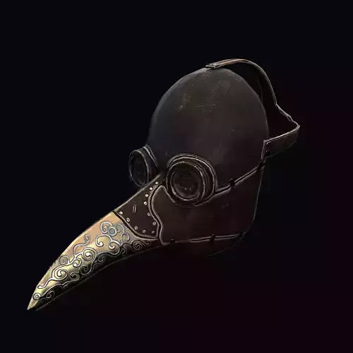 Plague doctor mask Low-poly 3D model