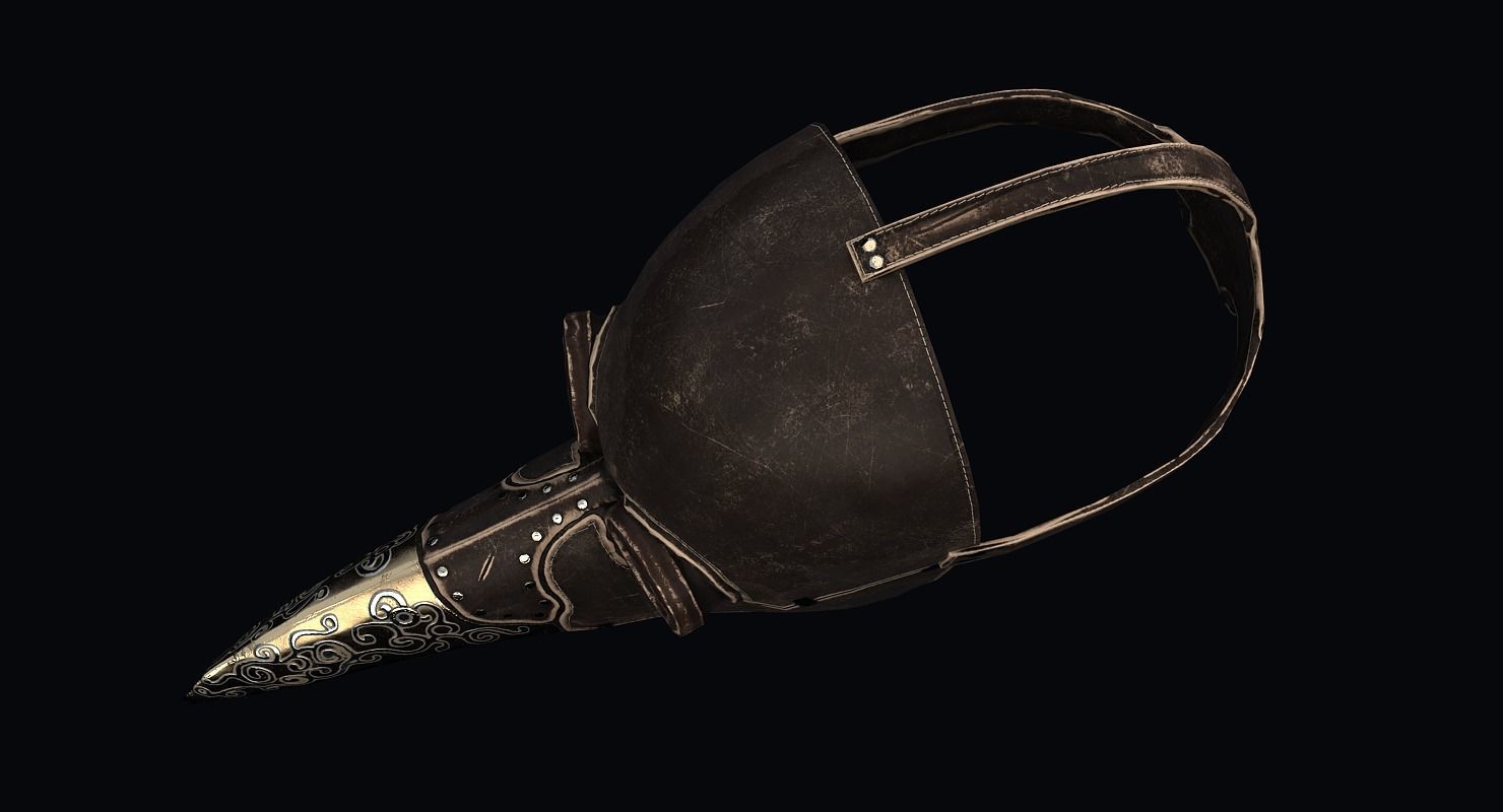 Plague doctor mask Low-poly 3D model_5