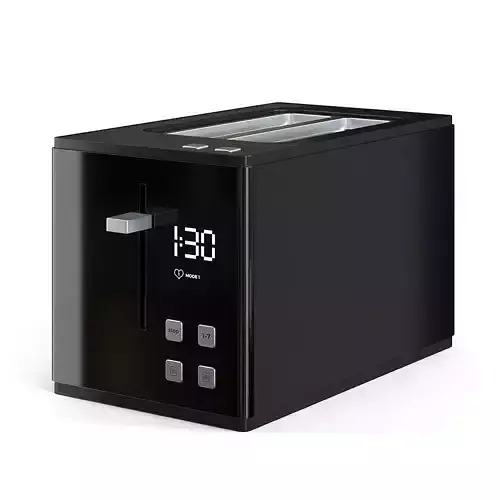 Toaster with clock 3D model