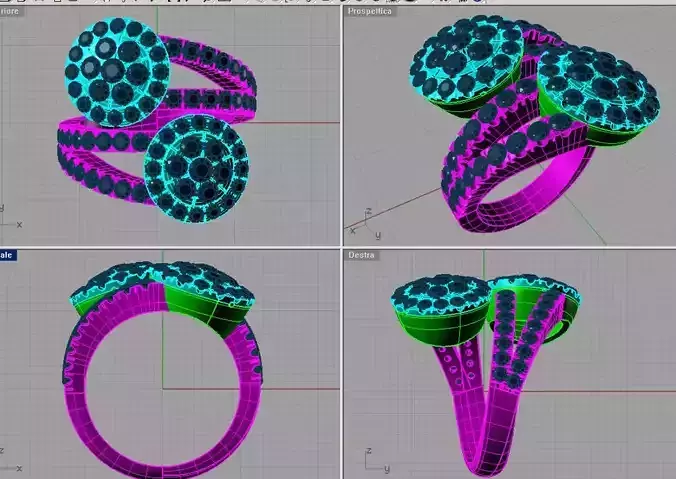 Contrarie ring  Diamonds An03