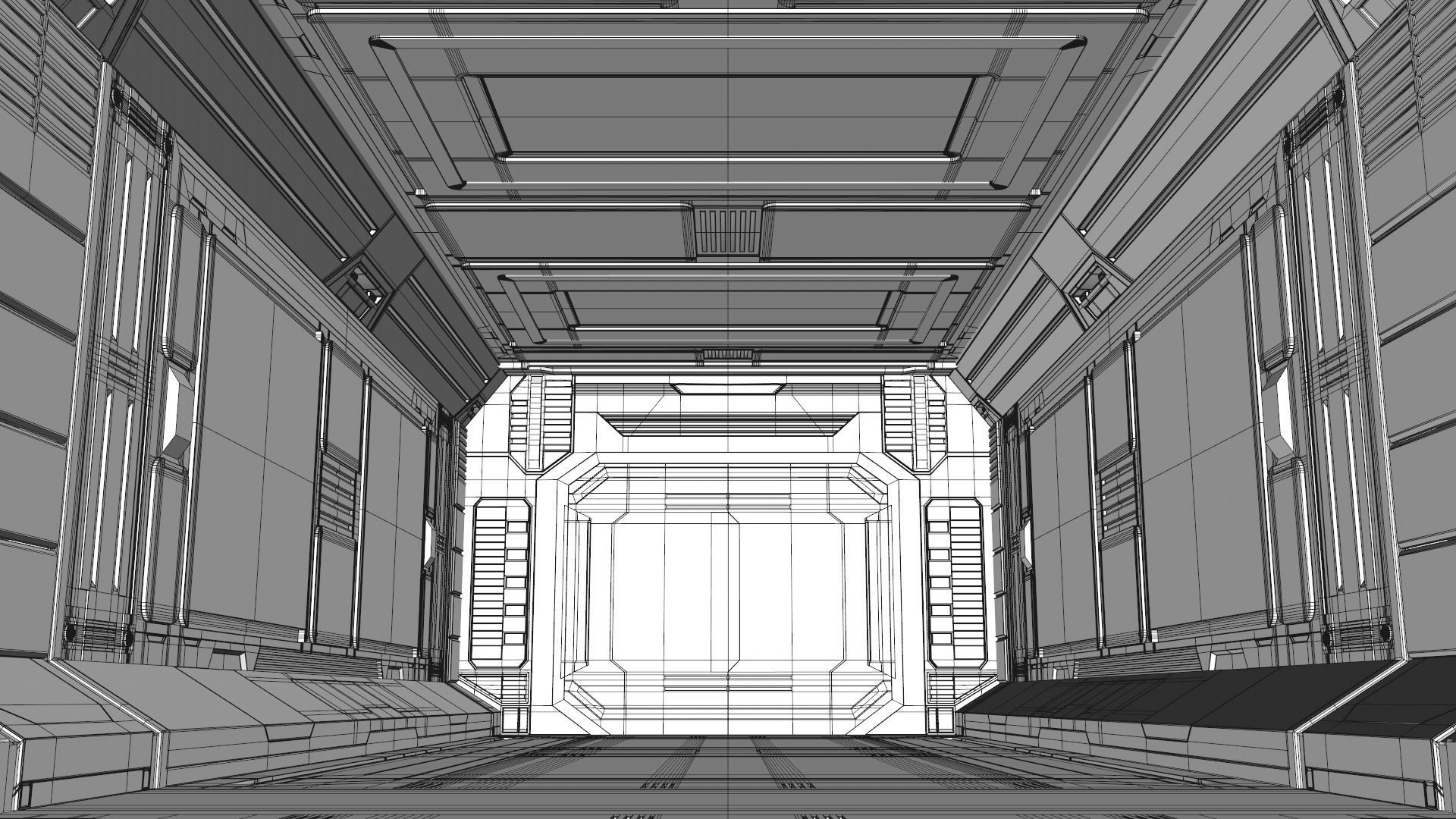 Sci Fi Corridor 3D model_11