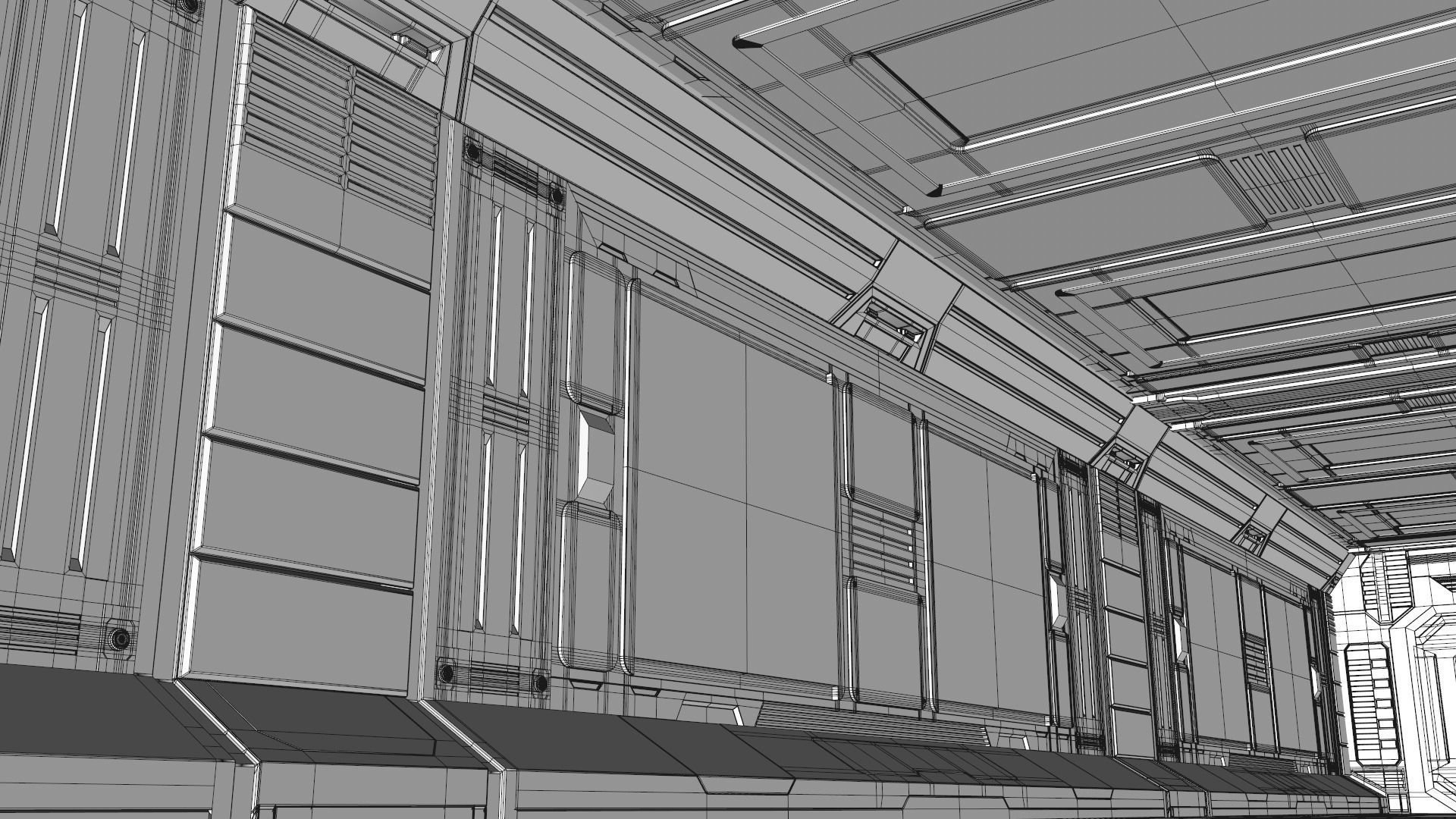 Sci Fi Corridor 3D model_12