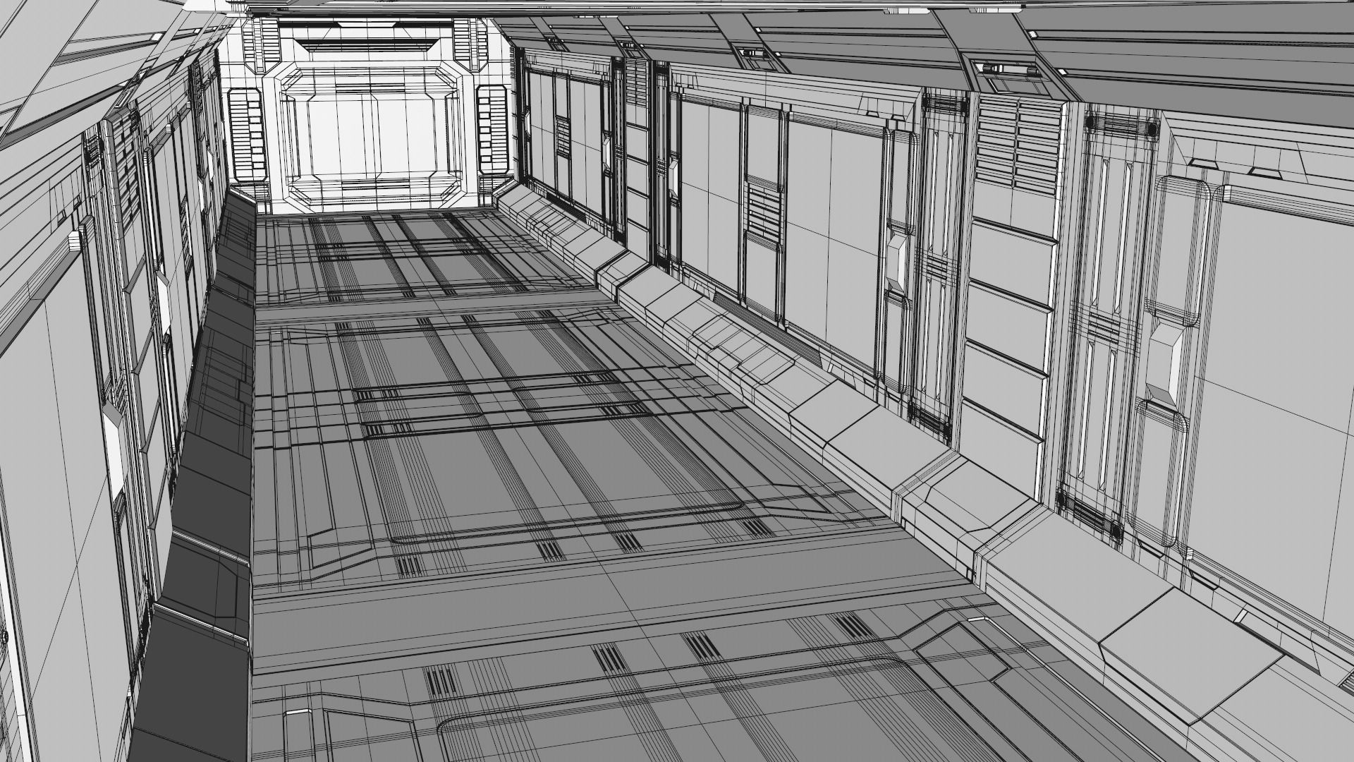 Sci Fi Corridor 3D model_13